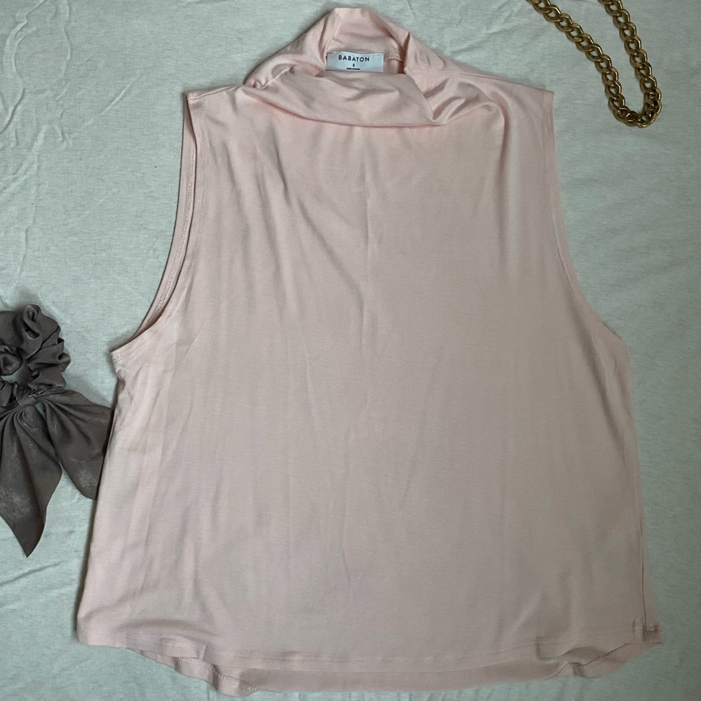 Aritzia Babaton Sleveless Mock Neck Top